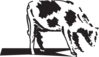 Grazing Cow Sketch Clip Art